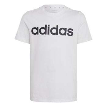 T-shirt bianca da bambino con logo nero adidas, Brand, SKU a762000075, Immagine 0